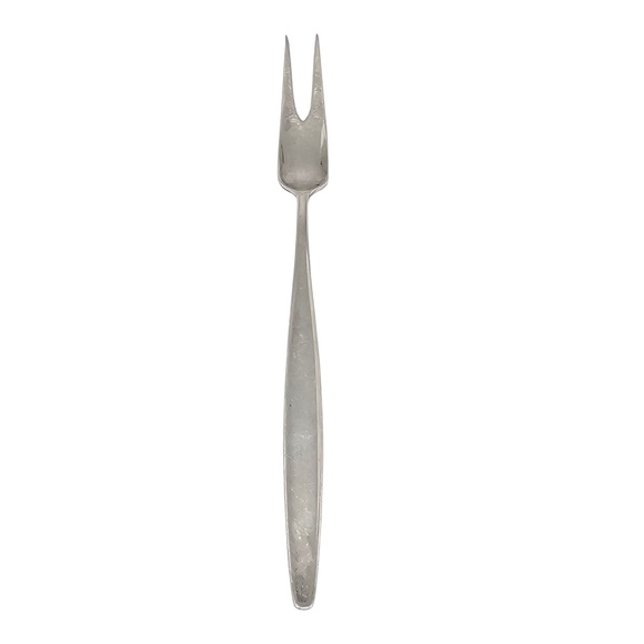 Georg Jensen Cypress Sterling Silver 2 Tine Cold Meat Serving Fork 6 3/4" #18624 - Picture 1 of 9